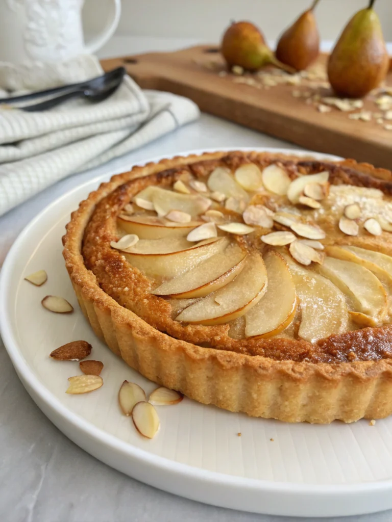 tarte aux poires amandine