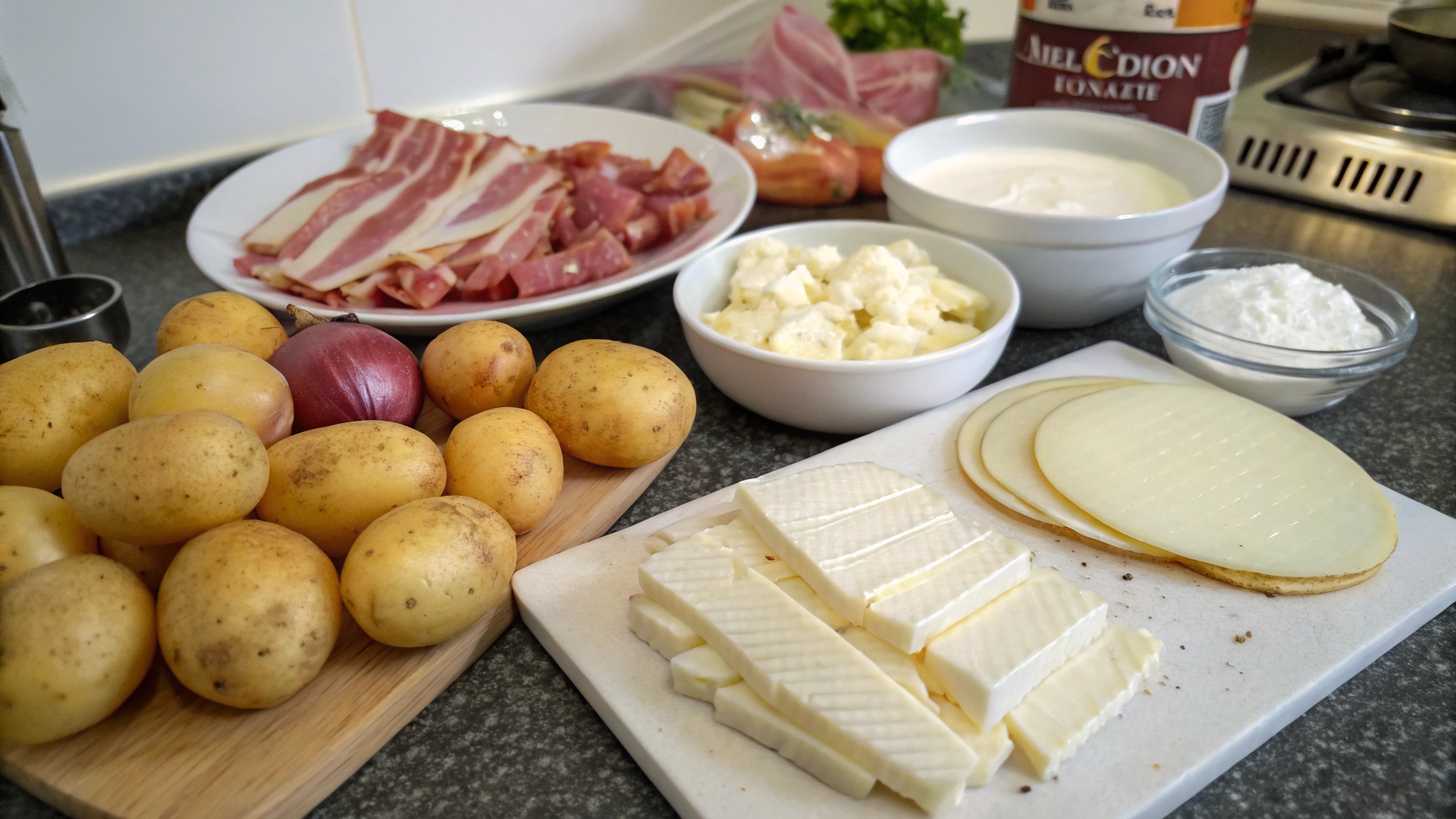 Ingrédients de la tartiflette savoyarde