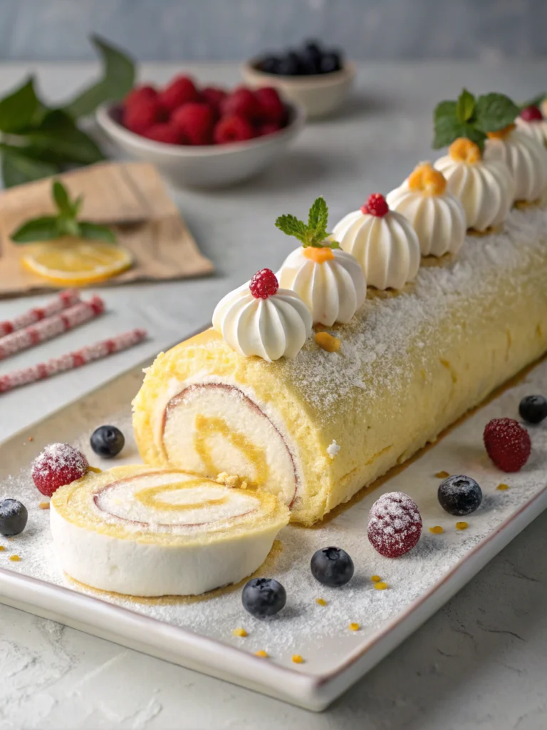 bûche roulée citron meringué