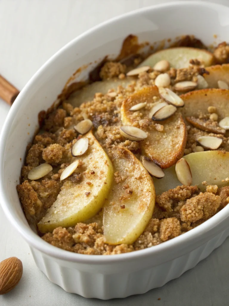 crumble poires-amandes