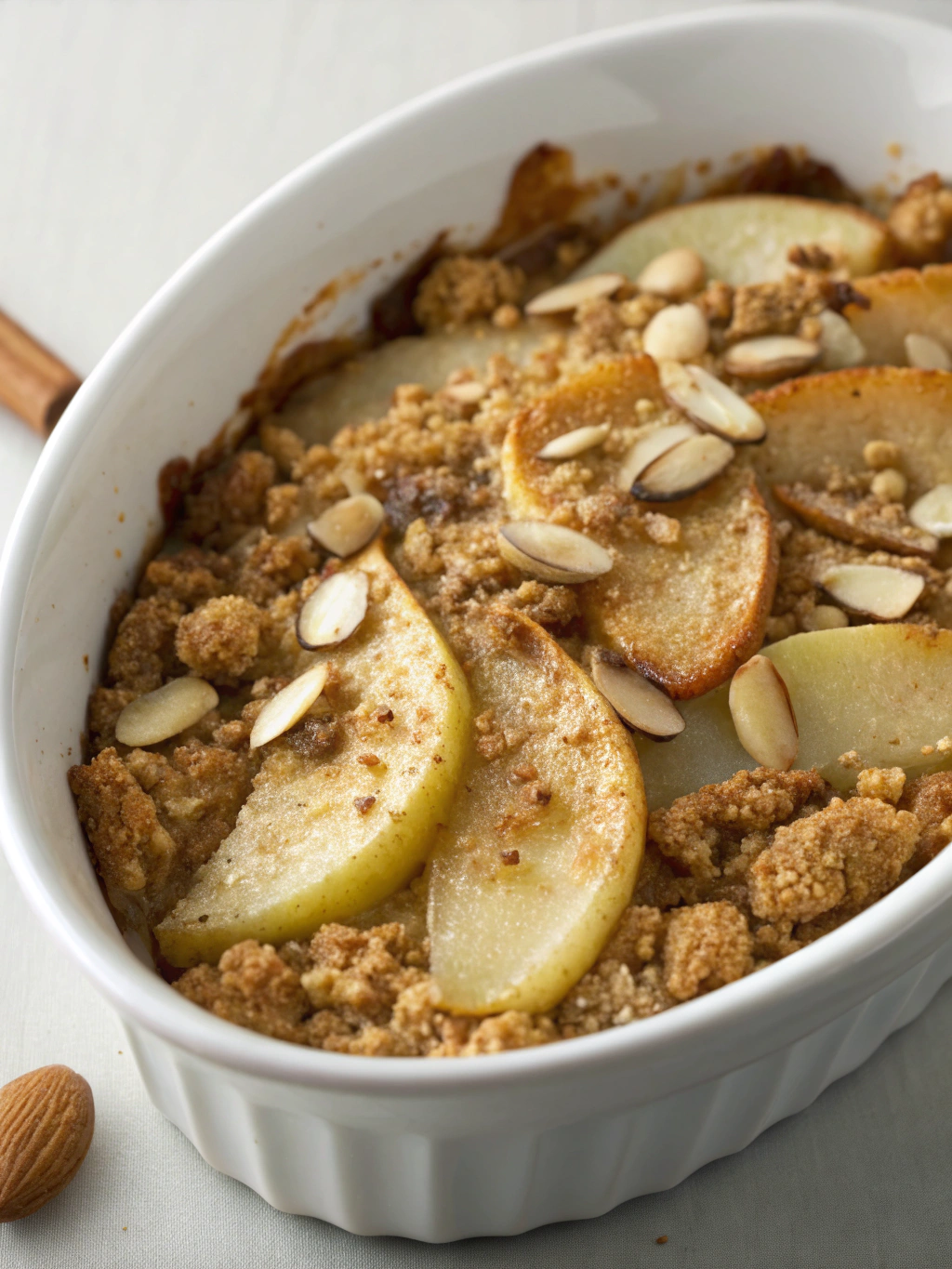 crumble poires-amandes