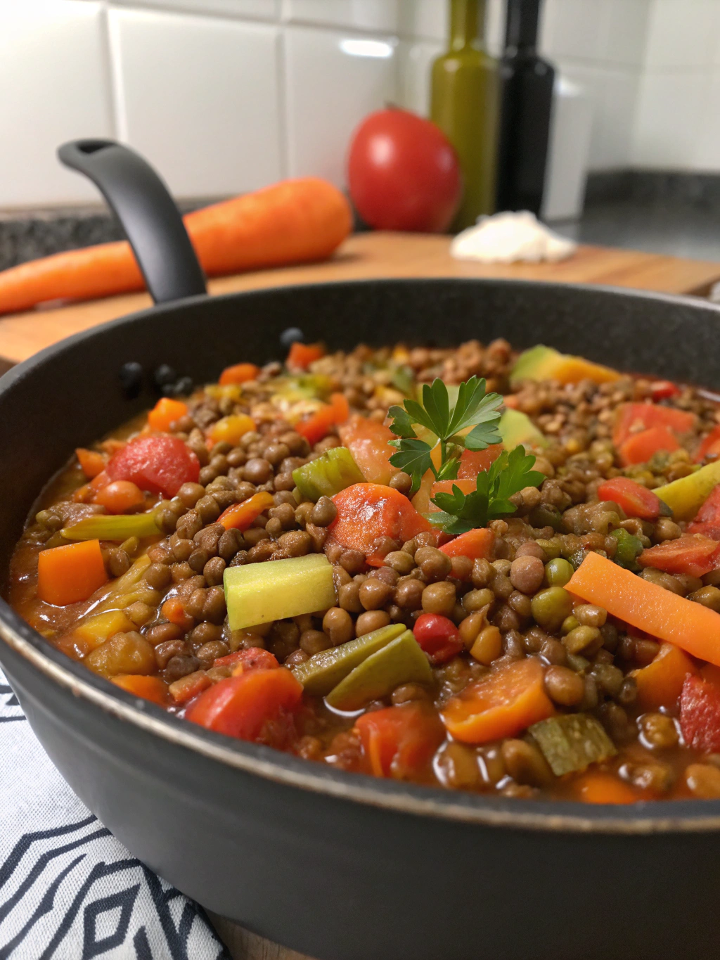 ragoût de lentilles aux légumes