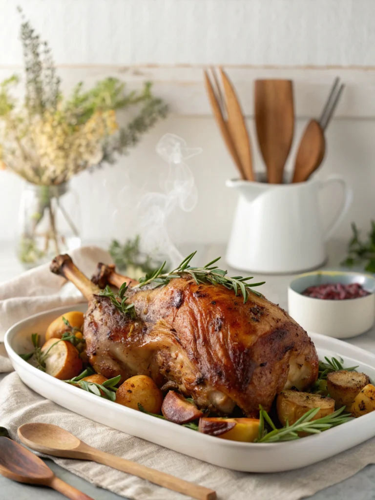 gigot d’agneau au four