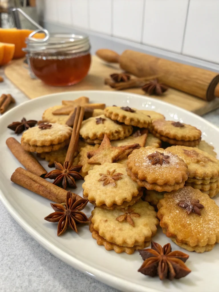 sablés de noël épices et miel
