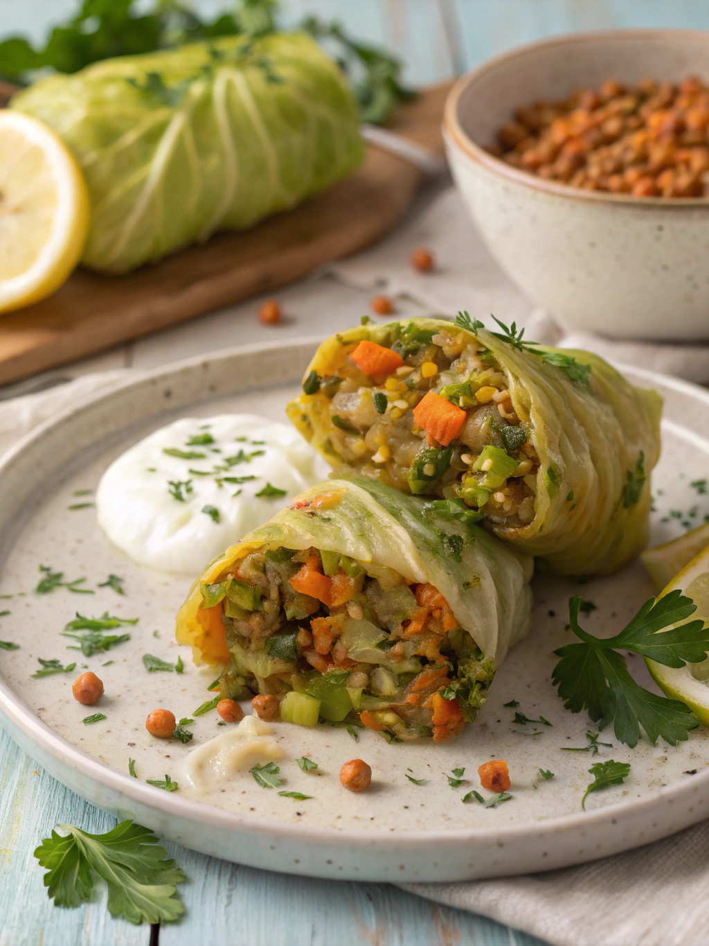 chou farci végétarien