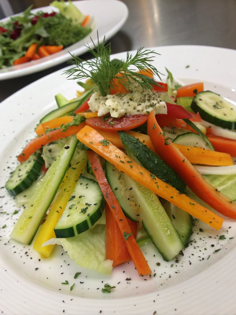 salade de légumes croquants