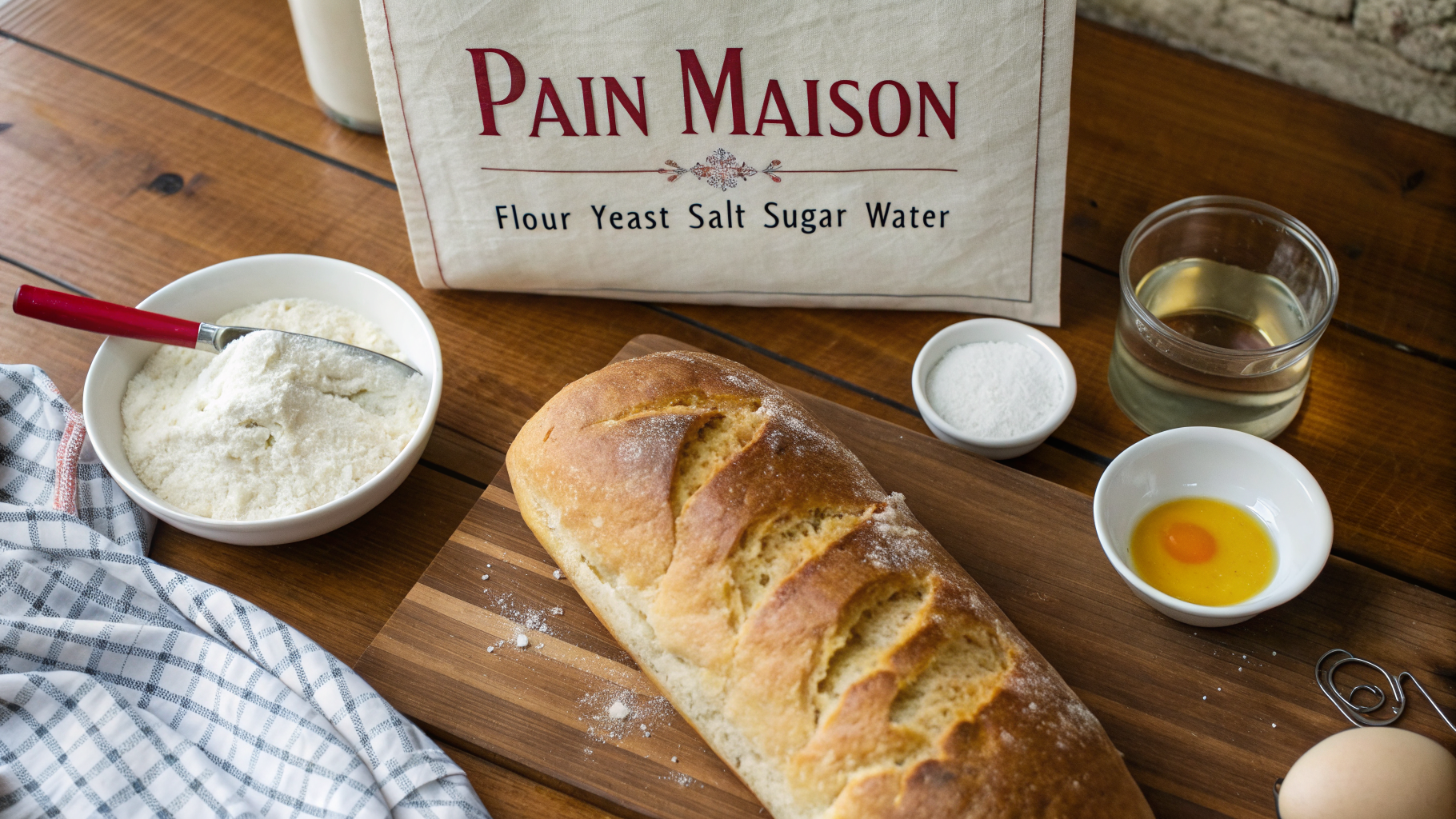 Ingrédients pour pain maison