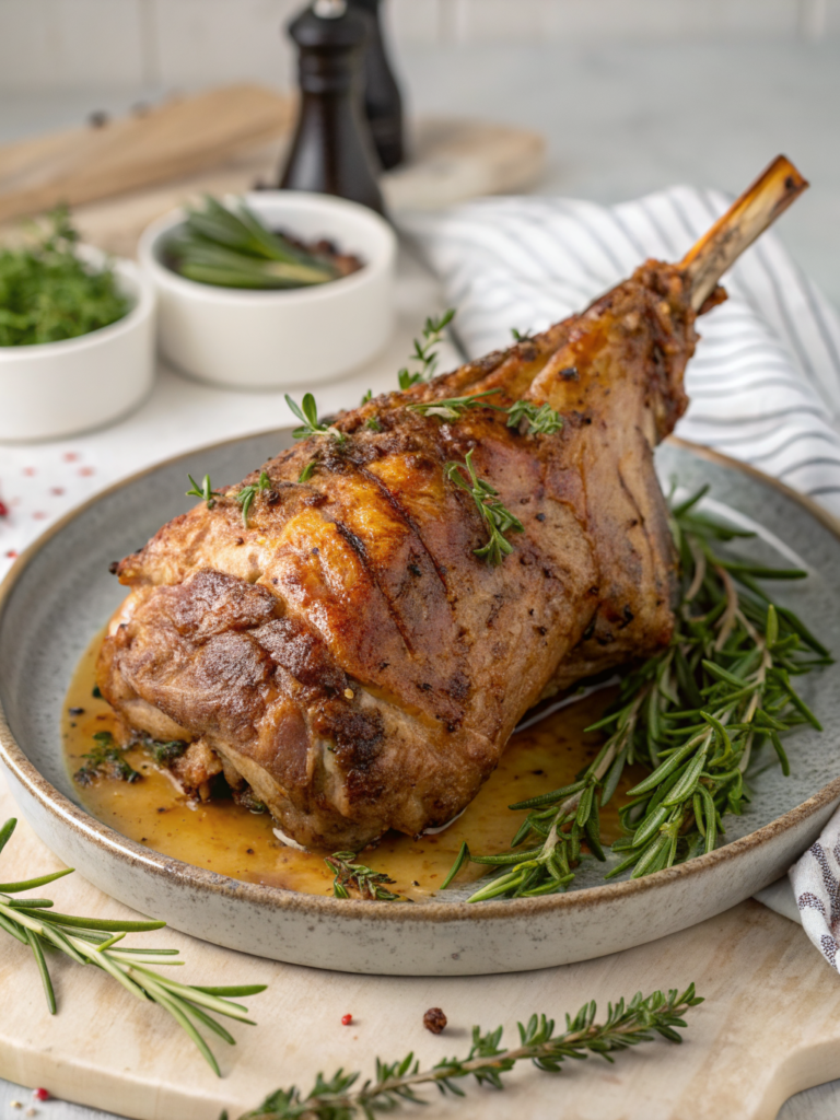 gigot d’agneau au four