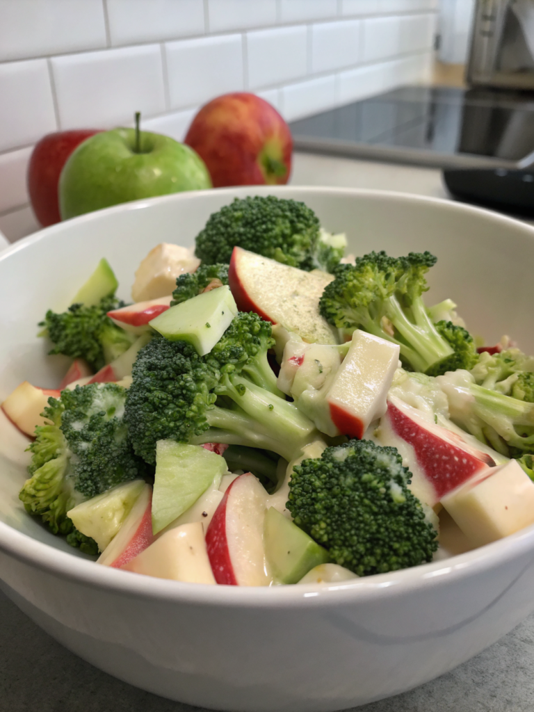salade brocoli pomme crémeuse
